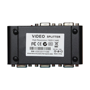 <span class=keywords><strong>Vga</strong></span> splitter <span class=keywords><strong>4</strong></span> יציאות וידאו צג מקרן טלוויזיה 250mhz ברזולוציה גבוהה <span class=keywords><strong>1</strong></span> קלט <span class=keywords><strong>4</strong></span> פלט לסרט
