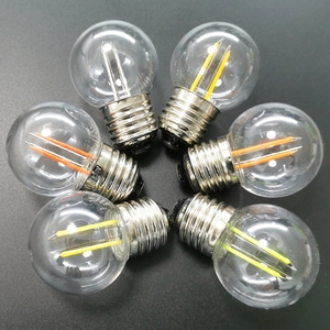 BC G45 2W LED Filament küre lamba şeffaf plastik kapak için E27 baz AC güç bahçe Marquee için dize ışık - Product Image 5