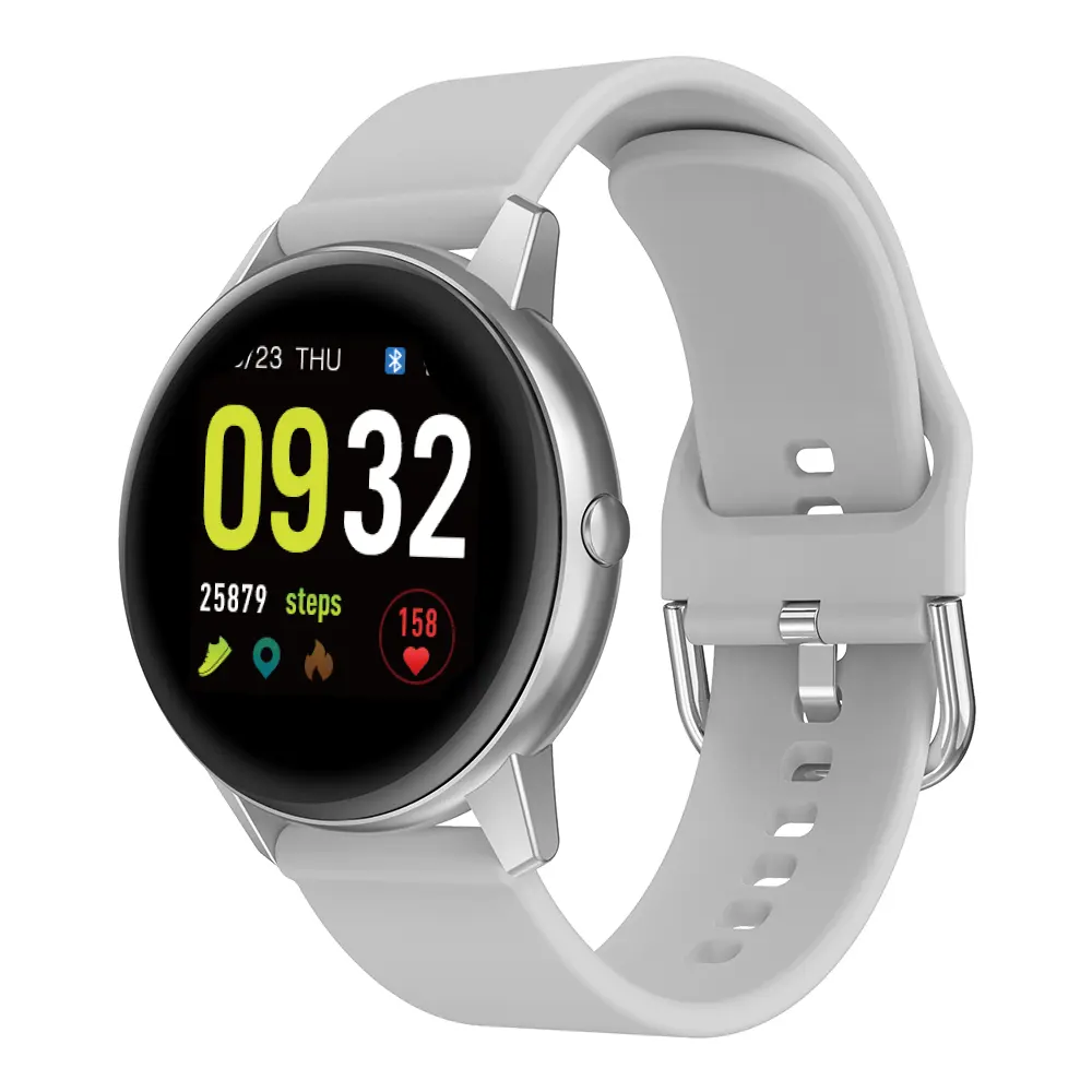 Relógio inteligente hd touch screen r3, tela de redonda, aparência clássica, taxa cardíaca, pressão sanguínea, pulseira inteligente, bracelete, relógio esportivo