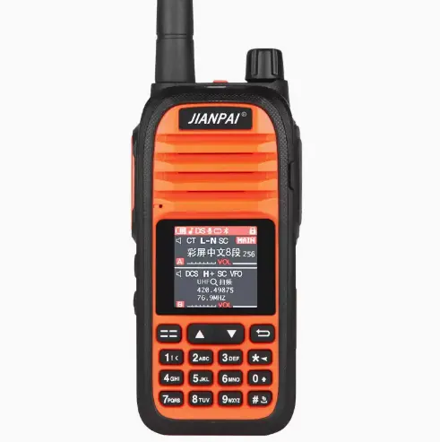 Jianpai walkie talkie xts5000, tira de frequência completa, ao ar livre, à prova d' água, am aviação, rádio de duas vias