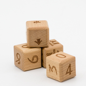 Laser <strong>Pattern</strong> Wooden <strong>Building</strong> <strong>Blocks</strong> Toy Alphabet Baby Cube Accept Customize Name