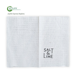 <strong>Interfold</strong> 2-Ply Disposable Customised Restaurant Napkins Express <strong>V</strong> Fold Serviette Paper with Printed Bag Cheap White Color - Product Image 2