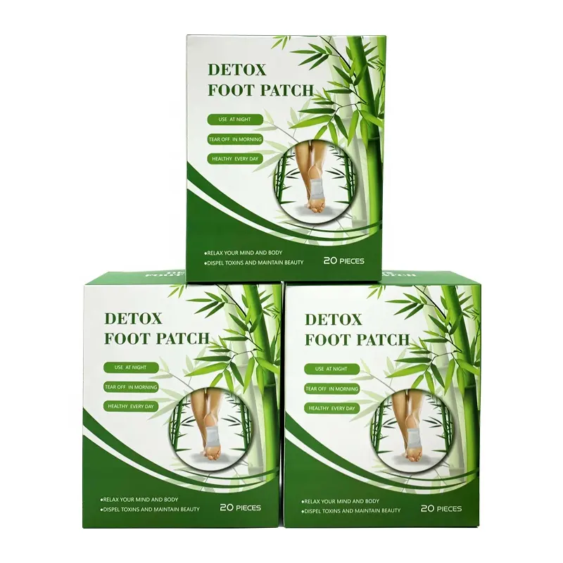 20pcs Detox Foot patch Améliorer Le Sommeil Détoxifier Toxine Pieds Minceur Beauté Santé Detox Propre Pied Patch Plâtre Bambou