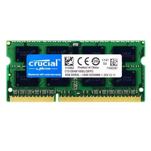 Chip cruciali originali Ram DDR3L/DDR3 4GB 8GB 1866MHz 1600MHz 1333MHz 204 Pin SODIMM Computer portatile memoria RAM modulo