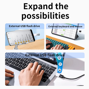 Adattatore per cellulare, trasferimento dati, supporto ricarica rapida, adattatore per lettore di schede, conversione lettore di schede USB C in adattatore USB type-c OTG - Product Image 3