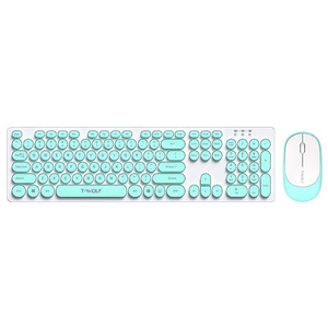 Teclado inalámbrico TF770 Teclado lindo Teclado colorido con tapas de teclas redondas para computadora - Product Image 1