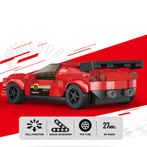 Çocuk 1:20 DIY birleştirin uzaktan kumanda spor araba yapı taşları Rc araba inşa kiti - Product Image 3