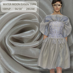 Sáng bóng satin Organza vải trong suốt nhuộm Organza vải cho trang phục phụ nữ áo sơ mi - Product Image 1