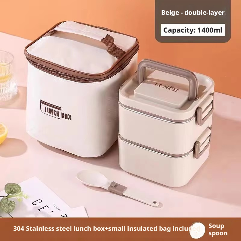 Sac thermique beige double épaisseur ouvert Beige Square