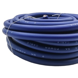 גליל של 51 'רגל 1/0 awg 0 מד כוח חוט חוט הקרקע כבל שקוף אדום שחור כחול 3 צבע זמין