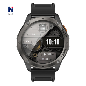 优质圆形AMOLED显示器NJH11 BT5.0智能手表Reloj智能音乐智能手表，带<span class=keywords><strong>Garmin</strong></span>耳塞