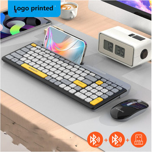 New K100 Factory OEM Dual Mode <strong>Keyboard</strong> and Mouse Set 2.4G Blue Tooth Wireless <strong>Keyboard</strong> Mouse Comb Mobile Phone Stand <strong>Function</strong> - Product Image 6