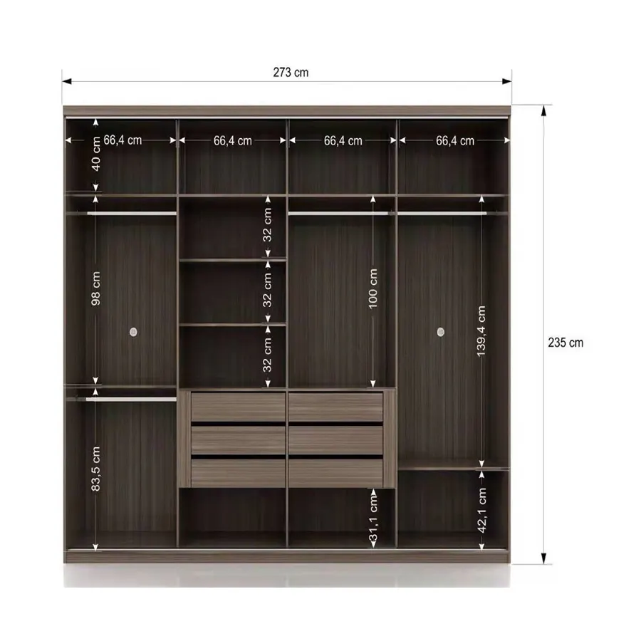 Armadio nordico minimalista in legno massello in stile nordamericano noce nero ciliegio in stile giapponese con armadio a nuvola dal pavimento al soffitto