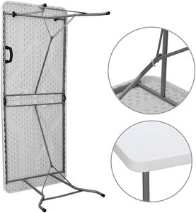 Tùy Chỉnh Kích Thước 4ft 6ft 8ft Gấp Nhựa Cầm Tay Tiệc Cưới Nhựa Ngoài Trời Cắm Trại Dã Ngoại Bên Bàn Ăn Cho Tổ Chức Sự Kiện - Product Image 2