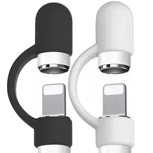 Apple kalem için 1-10 adet silikon yedek kap 1/2 anti-kayıp Stylus kalemlik koruyucu kılıf kapak ile tip-c USB - Product Image 1