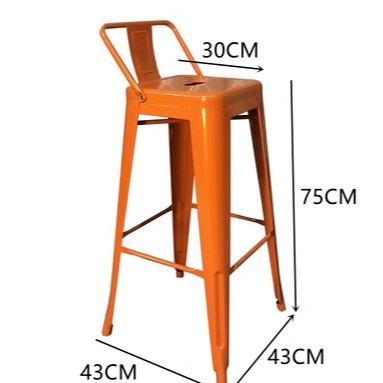 Chaise de bar carrée "75 hauteur assise)
