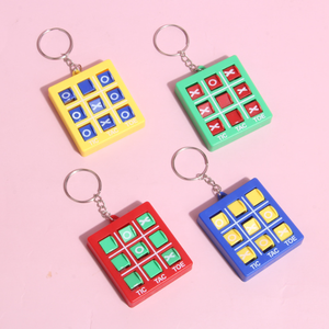 XO Tic-tac-toe Key Chain Cross Border Puzzle Rotating <strong>Game</strong> Cross Well <strong>Game</strong> Circle Cross Chess Pendant Gift Toy - Product Image 5