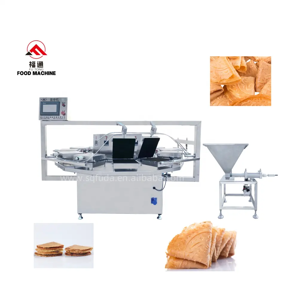 Hocheffiziente automatische Maschine zur Herstellung von Masa para waffles Crispy Belglan-Stil-Waffelmaschine Eierrollen Maschine für Plätzchen