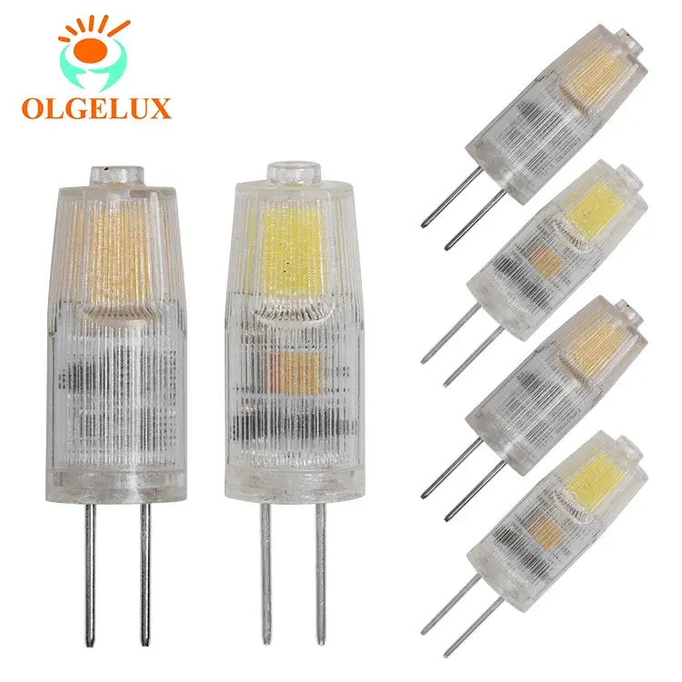 หลอดไฟ G4เซรามิก OLUX 12V และ PC ไม่มีไฟกะพริบในร่มหลอดไฟ LED 12V 1.5W แบบไม่มีไฟกะพริบ