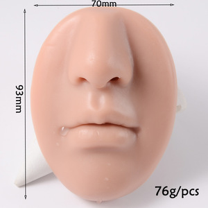 Silicone khuôn mặt mô hình cho hình xăm thủng thực hành con người mũi miệng cơ thể phần hiển thị mũi piercing trang điểm vĩnh viễn phụ kiện - Product Image 6