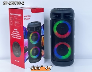 Altavoz Bluetooth portátil RGB de 4 pulgadas, sistema de sonido inalámbrico de graves profundos de 10W con MIC TWS USB TF FM AUX, función LED - Product Image 1