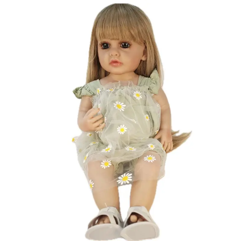 Commercio all'ingrosso della fabbrica 22 pollici 55cm realistico Reborn bambole in Silicone morbido bambina del bambino con stampi sedile del neonato per i bambini