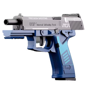 USPシェルエジェクションプラスチック手動ガン射撃玩具子供用スポンジソフト弾丸射撃チームゲームリボルバー玩具ソフト弾丸ガン - Product Image 2