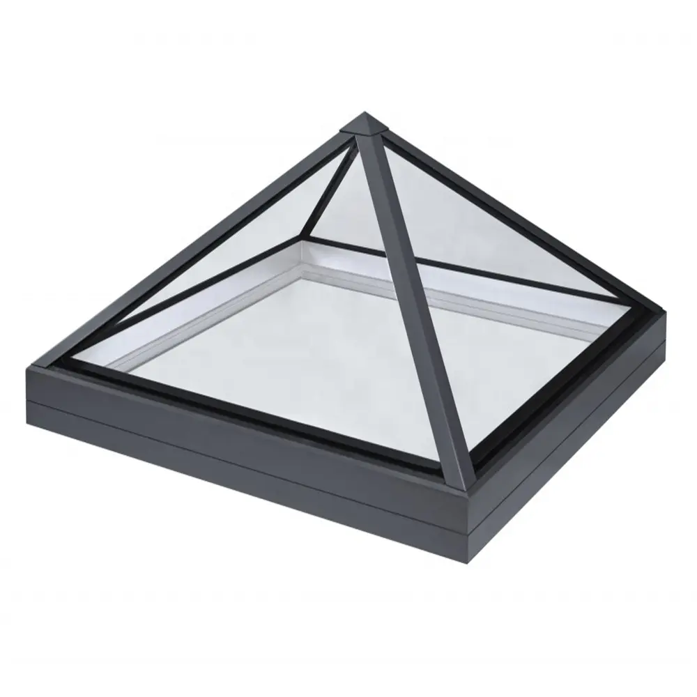 Trappe de lucarne artificielle automatique pour toit plat Gaoming avec lucarne fixe coulissante en verre à bas prix