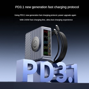 240W GaN PD3.1 <strong>Charger</strong> Multifunctional <strong>Charger</strong> with Magnetic Wireless Charging, 3C2A QC3.0 for Phone - Product Image 4