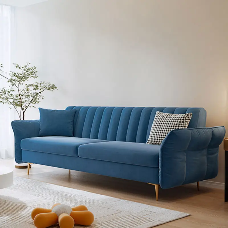 مجموعة أثاث غرفة معيشة متعددة الأغراض موفرة للمساحة أريكة حديثة من القماش قابلة للطي سرير أريكة سرير