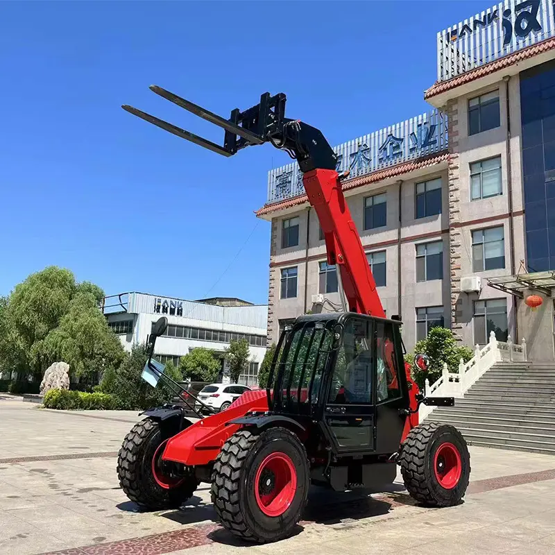 Pompa elektrik telefandler teleskopik 4 Ton telefhandler Faresin Telehandler Forklift trek langit 7 Ton Motor AC