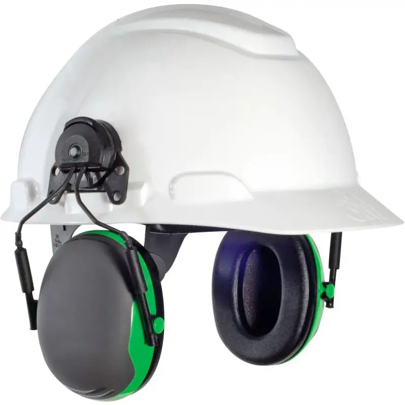 Blocco della protezione per le orecchie di riduzione del suono per il cantiere, tappi montati di protezione auricolari di sicurezza con elmetto di montaggio