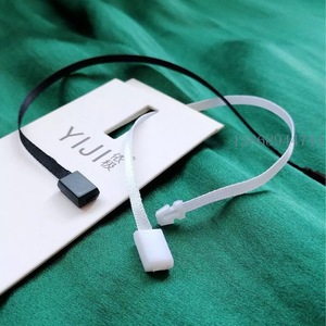 Tại chỗ quần áo tag rope, màu đen và trắng Ribbon khóa Khóa dây, ribbon chèn duy nhất dây - Product Image 6