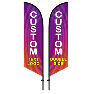 Tùy chỉnh ngoài trời đôi mặt quảng cáo khuyến mãi Giọt Nước Mắt lông cờ Cờ biểu ngữ bãi biển cờ - Product Image 2