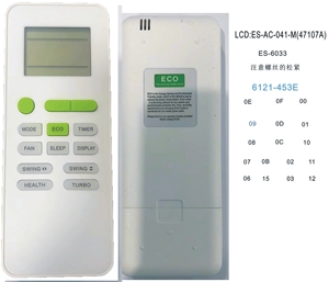 ES-AC041-M AC รีโมทอัจฉริยะจอแสดงผลดิจิตอล LED IC แบบอ่อนสำหรับ videocon เครื่องปรับอากาศรีโมทคอนโทรล38kHz ใหม่ ABS 14คีย์ - Product Image 1
