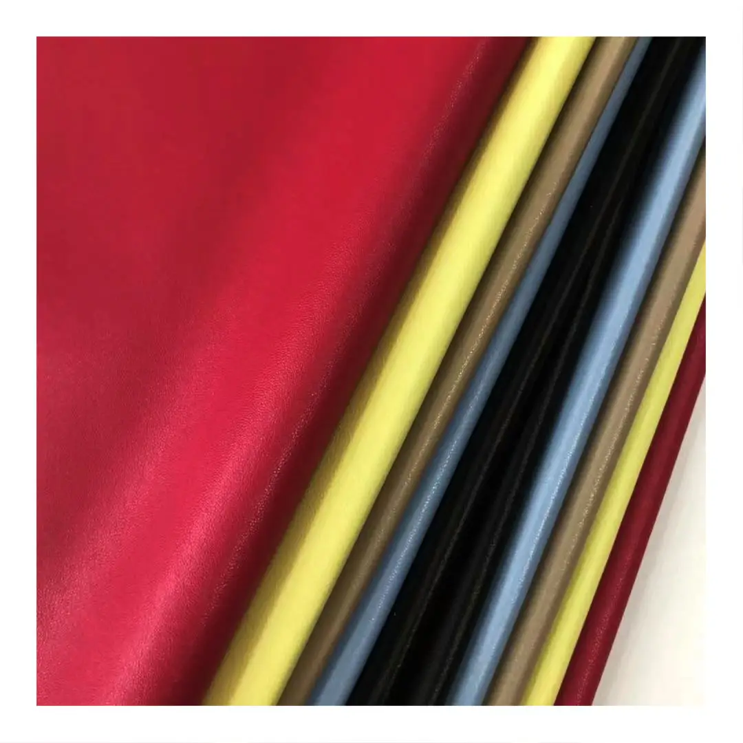 Luxury Pu Material Synthetic Recycled Leather Double Sided Environment Friendly Synthetic Leather For Garments And Bags