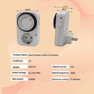 Fornitura di fabbrica Smart Home Mini Timer spina 24 ore ciclico Timer meccanico per uso industriale 220V PC Plug in Timer