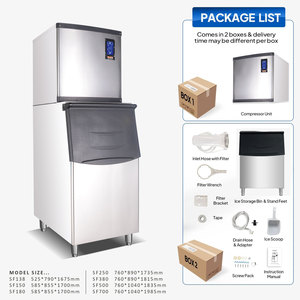 1000kg/24H Making Ice Commercial Stainless Steel Shell Split Ice Machine Fully <strong>Automatic</strong> Cube Shape Ice Maker Machine - Product Image 4