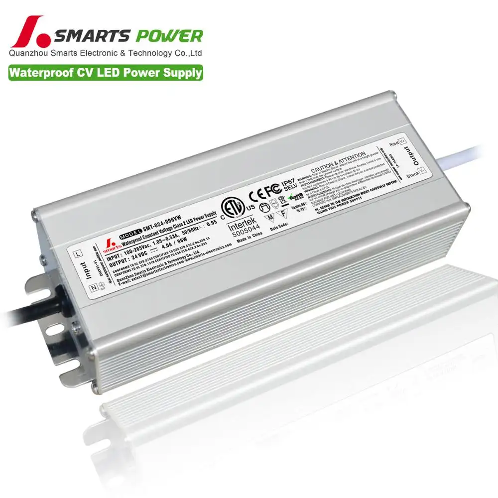 Haute qualité 120v ac à 12v dc transformateur led 100w étanche IP67