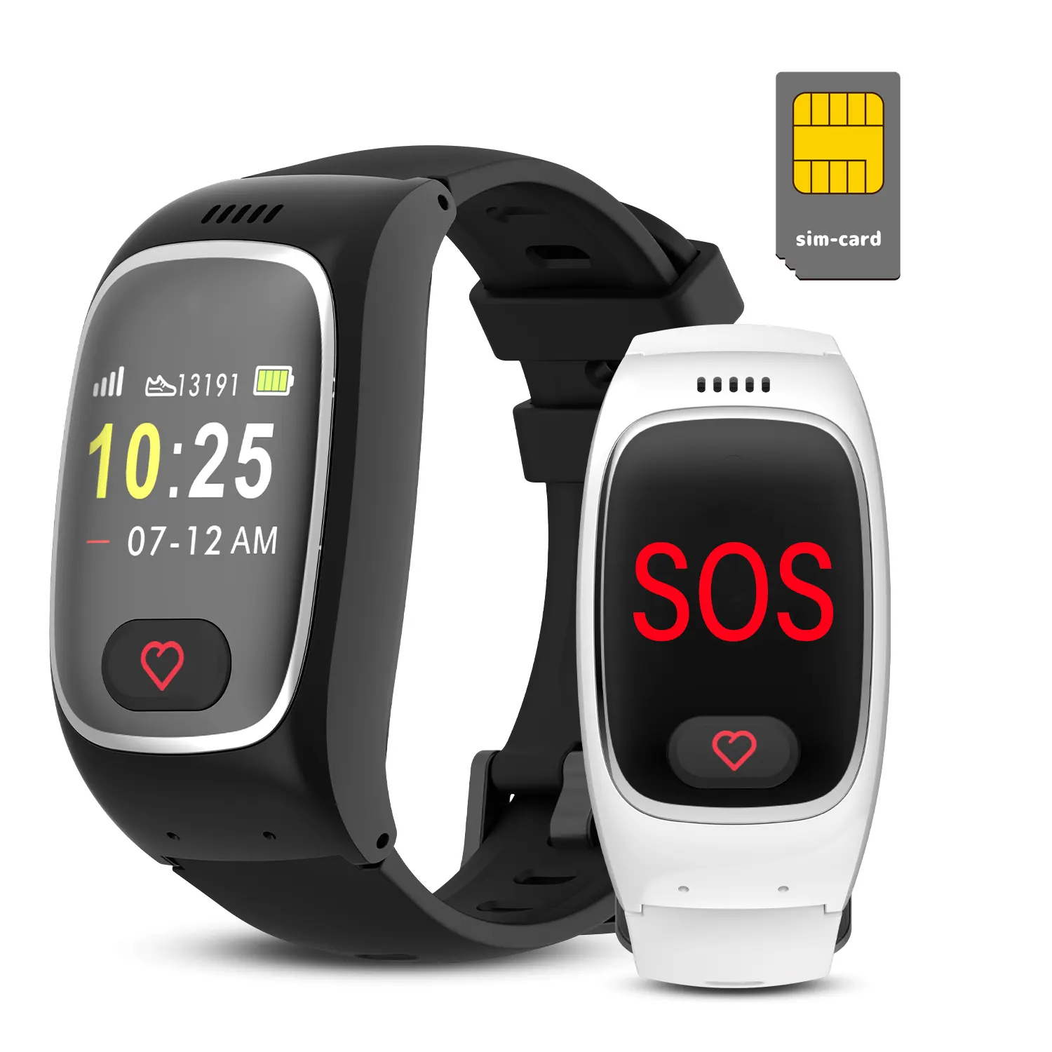 Nh66 Sos Gps Ouderen Slimme Polshorloge Val Detectie Sim Kaart Smart Watch Noodgeval Ouderen Gezondheid Tracking Armband Voor Ouderen