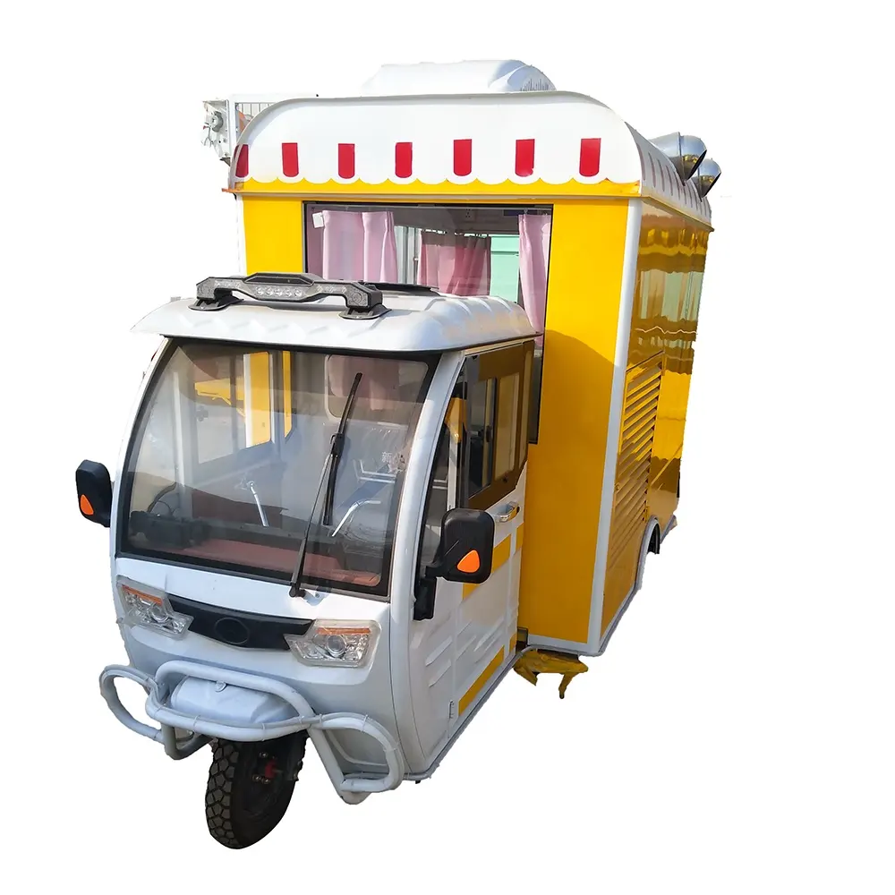 3 ruote nuova energia veicolo caffè Bar Tuk Tuk Food Truck Barbecue moto triciclo elettrico carrelli alimentari