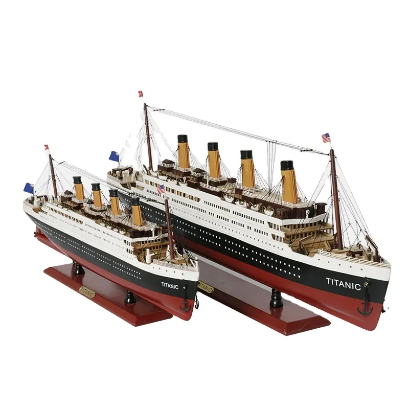 Trasporto marittimo RMS Titanic di legno modello di nave da crociera con luci A Led 31.5 Photography sfondo del display di trasporto marittimo desktop di casa decorazione