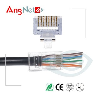 หัวปลั๊ก8P8C RJ45 RJ45หัวปลั๊กเสียบแบบ utp/ez Cat5e Cat6สำหรับเชื่อมต่อเครือข่าย - Product Image 3