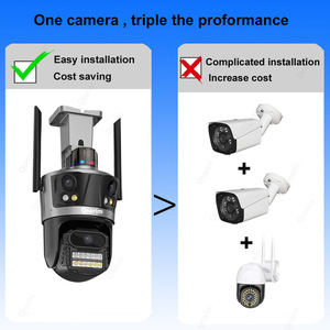 Qearim fabrika yeni 2 CPU çift kontrol çift silah tasarımı ile 16 çift çekirdekli elmas ışıkları üç kamera silah topu WiFi kamera - Product Image 2