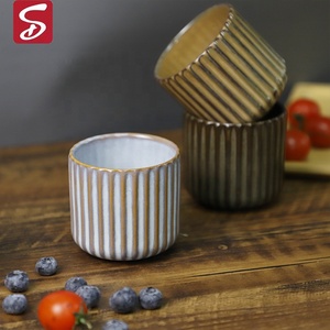 Ceramic Coffee Mug Reactive Glaze Chinese Tea <strong>Cup</strong>, Coffee <strong>Cup</strong>, Mate <strong>Cup</strong> Set for Cappuccino Sake Latte Cocoa Milk (5 Colors) - Product Image 5