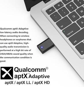 USB C无线发射器V5.2 Qual comm AptX-自适应低延迟AptX/aptXLL/aptX高清买1送1麦克风免费音频适配器 - Product Image 3