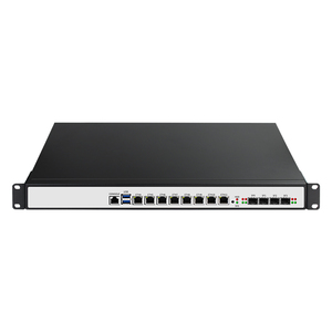 Endüstriyel 1U güvenlik duvarı sunucu yönlendirici iki yedek güç kaynağı Intel Core I5-9400 8*2.5G 4*10G SFP ağ cihaz stok - Product Image 1