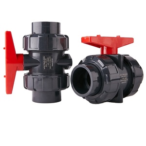 บอลวาล์ว DN40 1/2 "upvc บอลวาล์วไหลเต็มรูปแบบโอริงและที่นั่ง PTFE แบบพลิกกลับได้ - Product Image 1