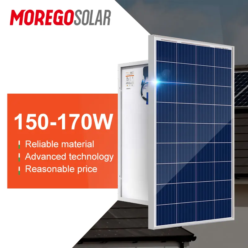 Moregosolar छोटे श्रृंखला 12V/24V सौर पाली पैनलों 150W 160W 170W के लिए घर सौर ऊर्जा प्रणाली