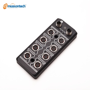 Amsone Custom Bayonet Snap Locking 8 Port Connection IO-Link Hub Slave Block Profitnet Ethercat for Automation Package Equipment - Product Image 1